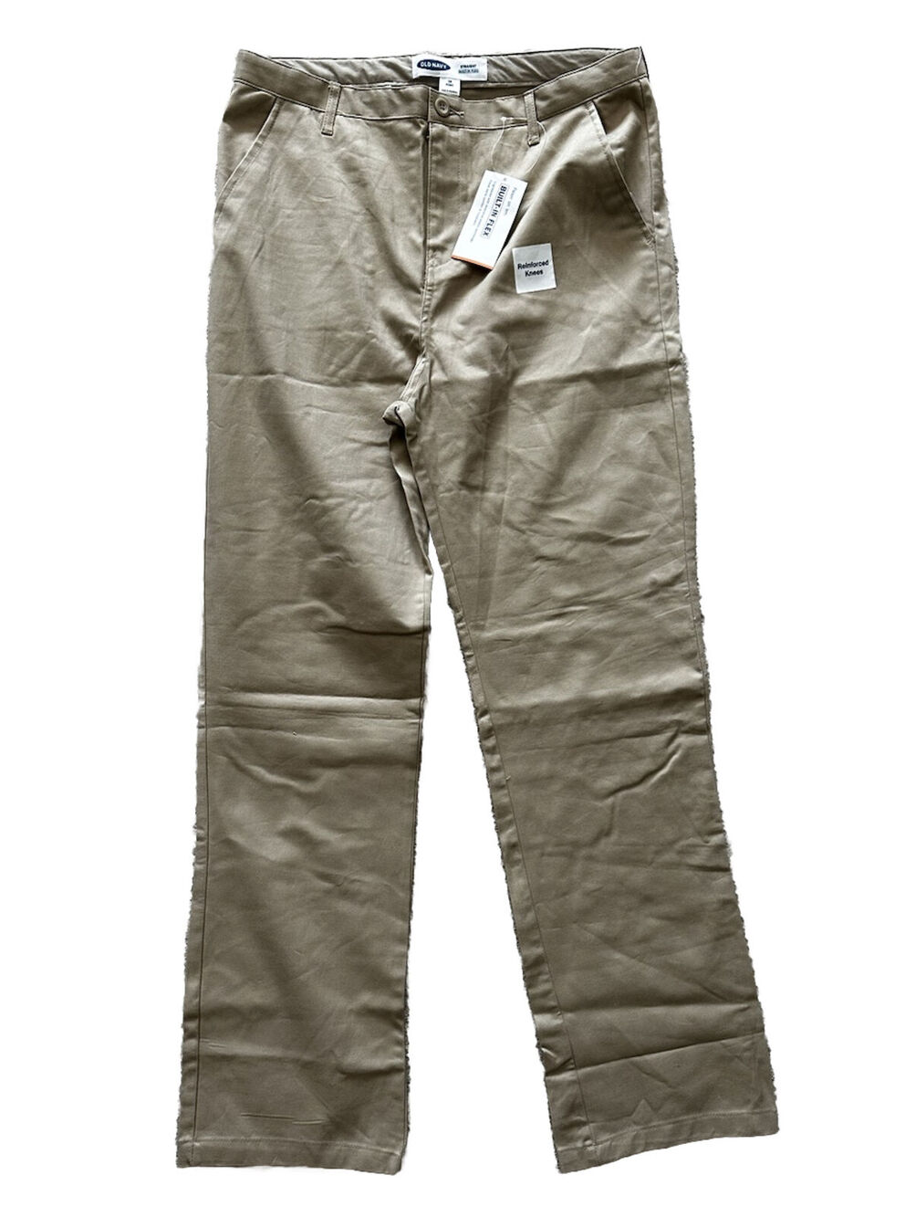 Old Navy Boys Straight Built-In Flex School Khaki Chino Pants Trousers 18 Husky